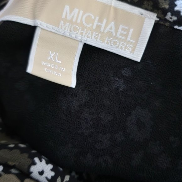 MICHAEL KORS Floral Print Split Back Blouse Size XL - Picture 6 of 6